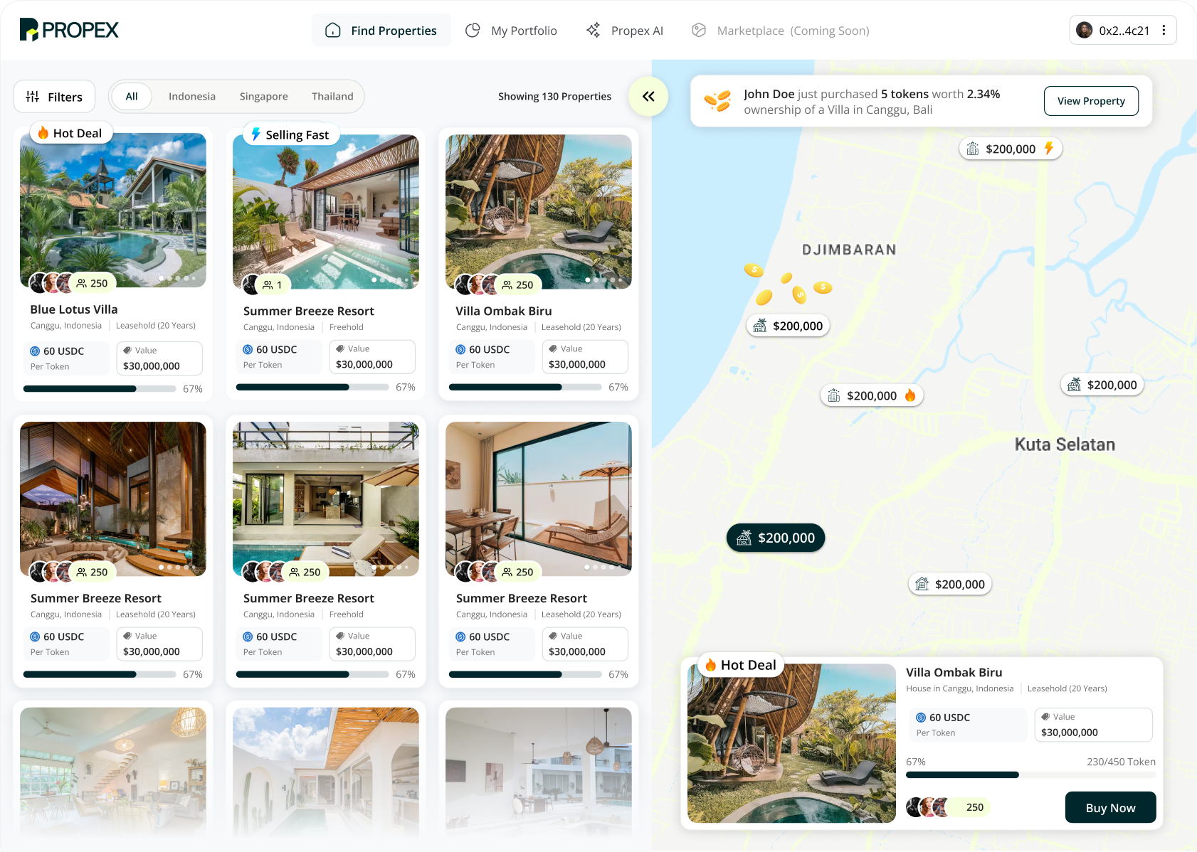 Propex Website Interface
